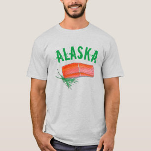 ALASKA Vild Alaska Salmon Fish Filet Seafood Tee Shirt