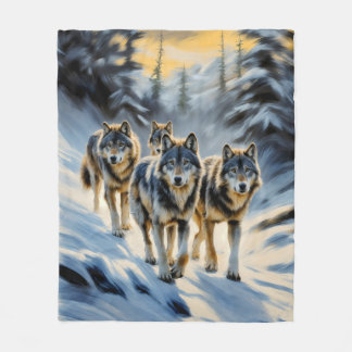 Alaska Vild Varg Pack Fleecefilt