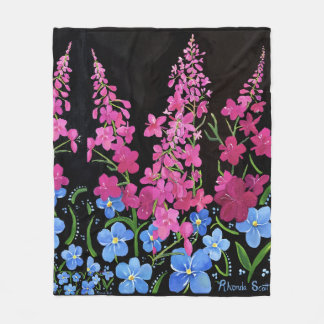 Alaska vildblommor flanellfilt fleecefilt