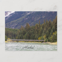 Alaska, vildmark, berg, flod, postkort vykort