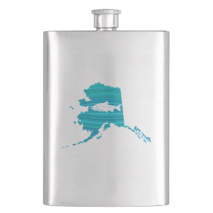 Alaska vinkar laxfiske fickplunta