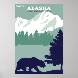 Alaska vintage affisch