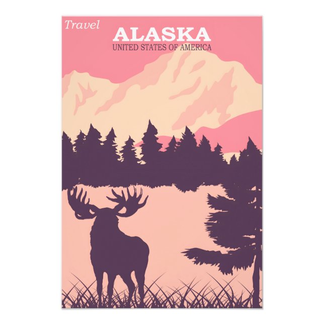Alaska vintage affisch fototryck (Framsidan)
