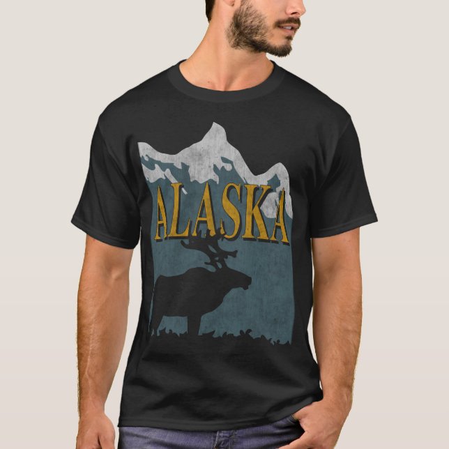 Alaska Vintage Distress T Shirt (Framsida)