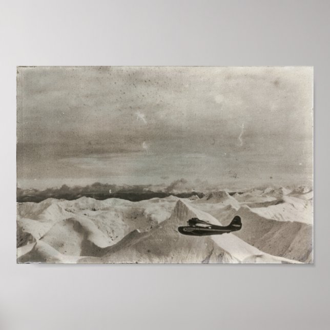 Alaska Vintage Flygplan Kustflottans berg Poster (Framsidan)