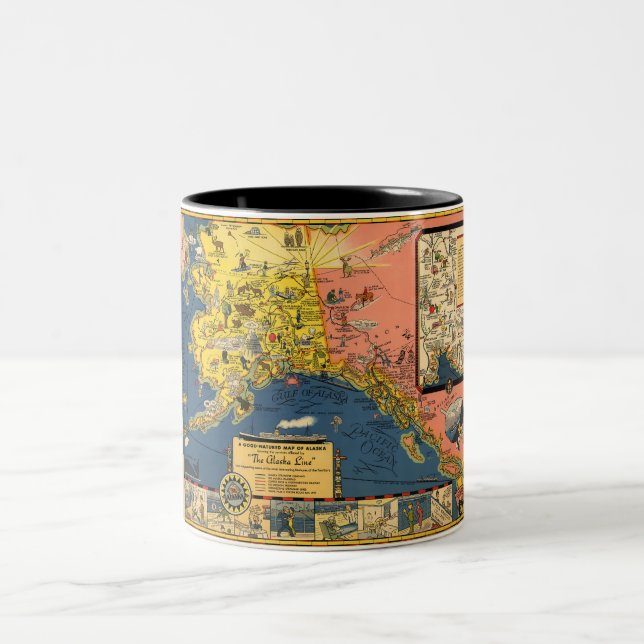 Alaska Vintage Illustration Mugg (Center)