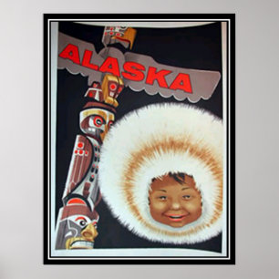 Alaska Vintage Print Poster