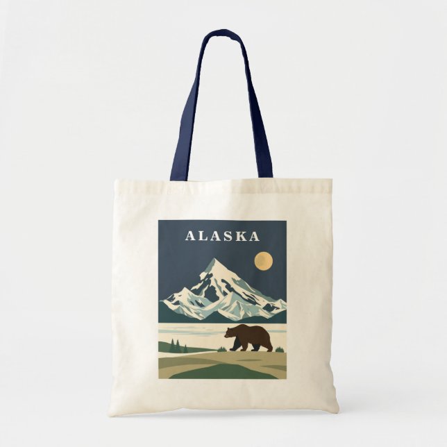 Alaska Vintage Resa Grisbjörn Tygkasse (Framsidan)