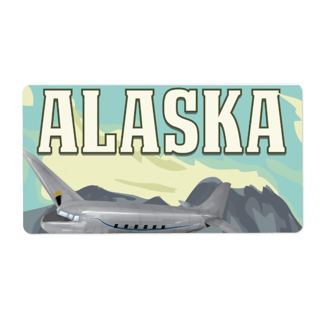 Alaska Vintage Resematerial Affisch Fraktsedel (Framsidan)