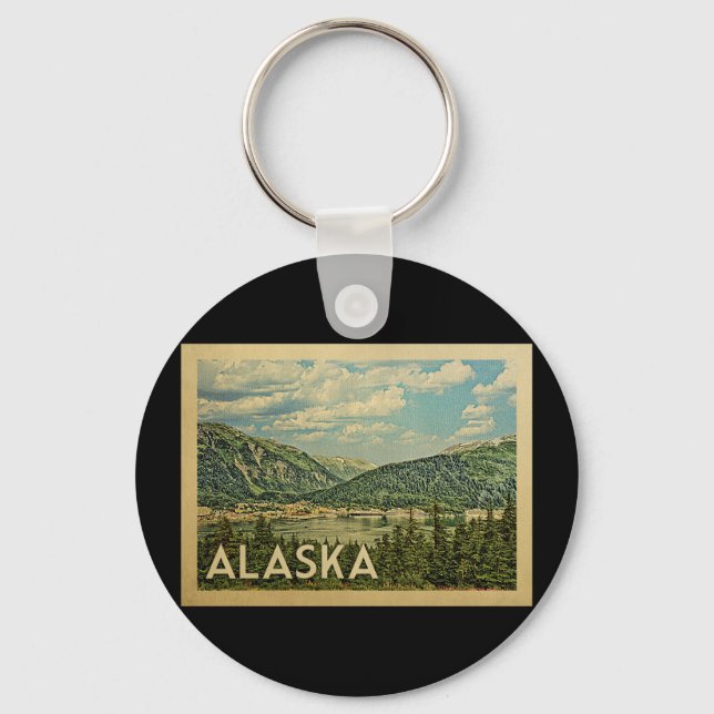 Alaska Vintage resor Nyckelring (Framsida)