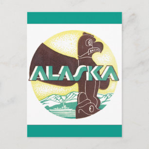 Alaska Vintage resor Poster Vykort