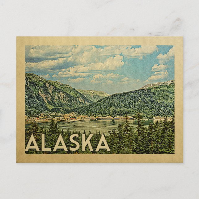 Alaska Vintage resor Vykort (Framsida)