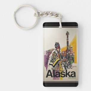 Alaska/vintage resoraffisch nyckelring