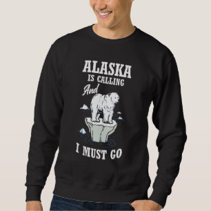 Alaska Vinter Berg Alaska Ropar Alaska Lång Ärmad Tröja