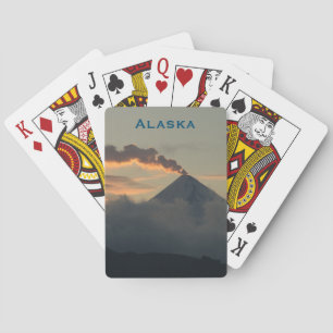 Alaska Volcano vid Sunset Spelkort