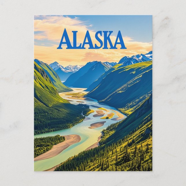 alaska-vy vykort (Framsida)