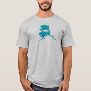 Alaska Wave Salmon Fishing T Shirt