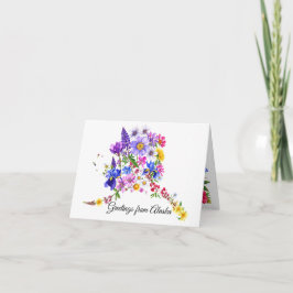 Alaska Wildblommor Greeting Card Tack Kort