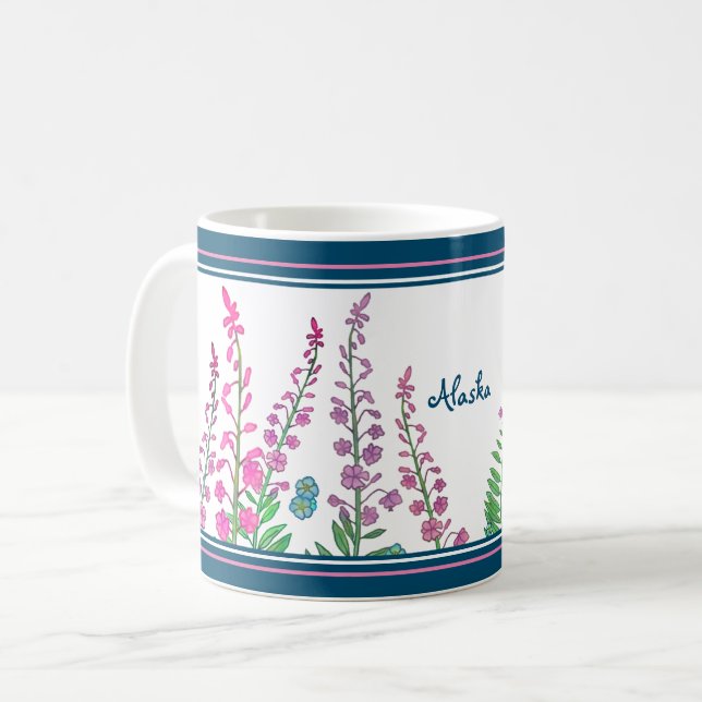 Alaska Wildblommor, Personlig Kaffemugg (Framsida vänster)