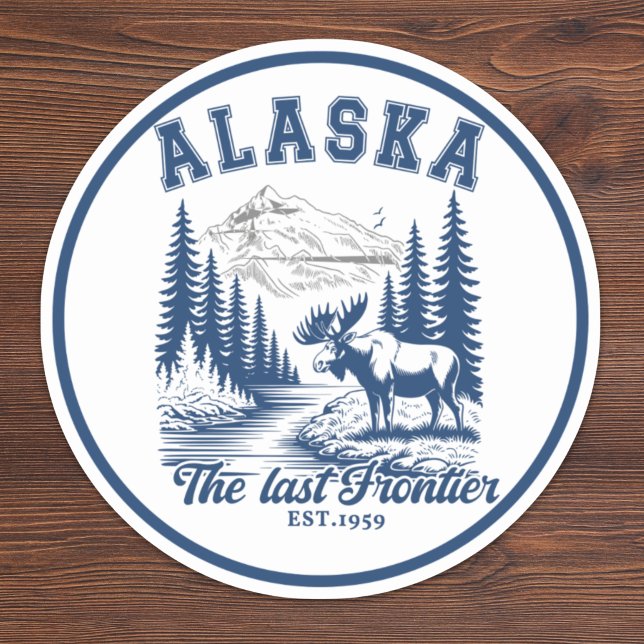 Alaska Wilderness Moose Art Klistermärken (Skapare uppladdad)