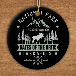 Alaska Wildlife – Gates of the Arctic Alaska Julgransprydnad Keramik