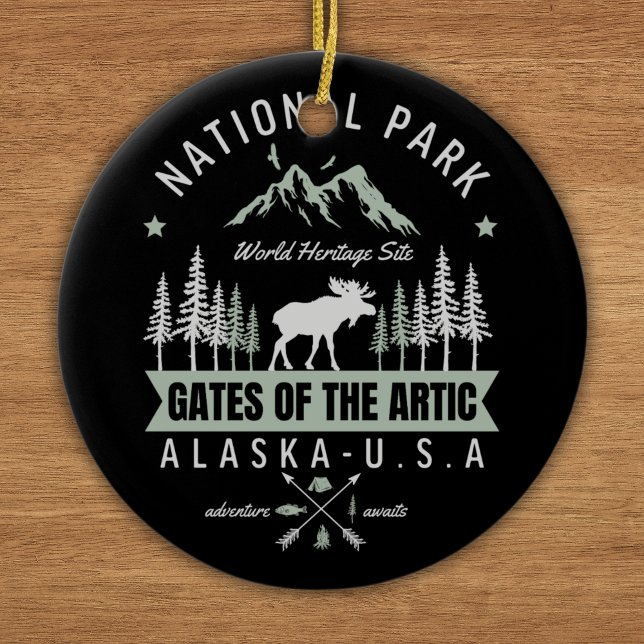 Alaska Wildlife – Gates of the Arctic Alaska Julgransprydnad Keramik (Skapare uppladdad)