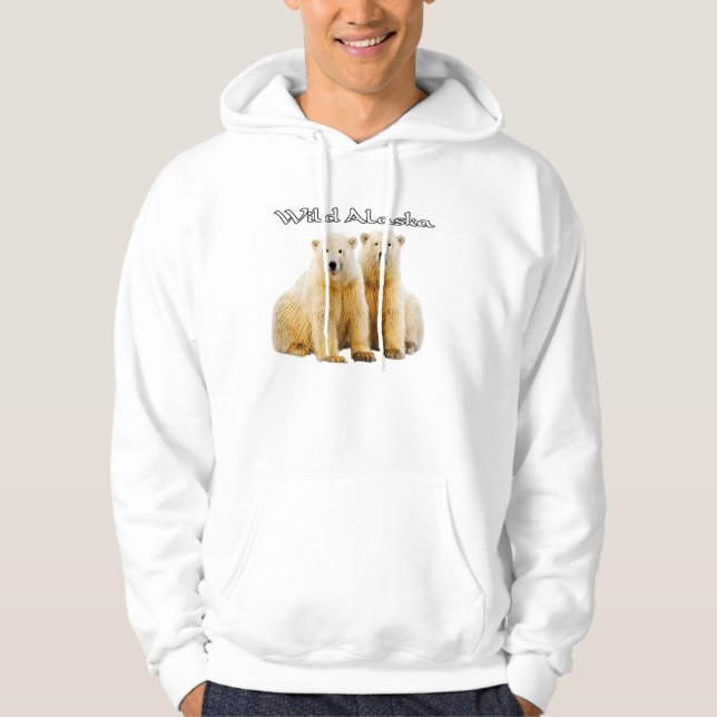 Alaska Wildlife Hooded Sweatshirt (Framsida)