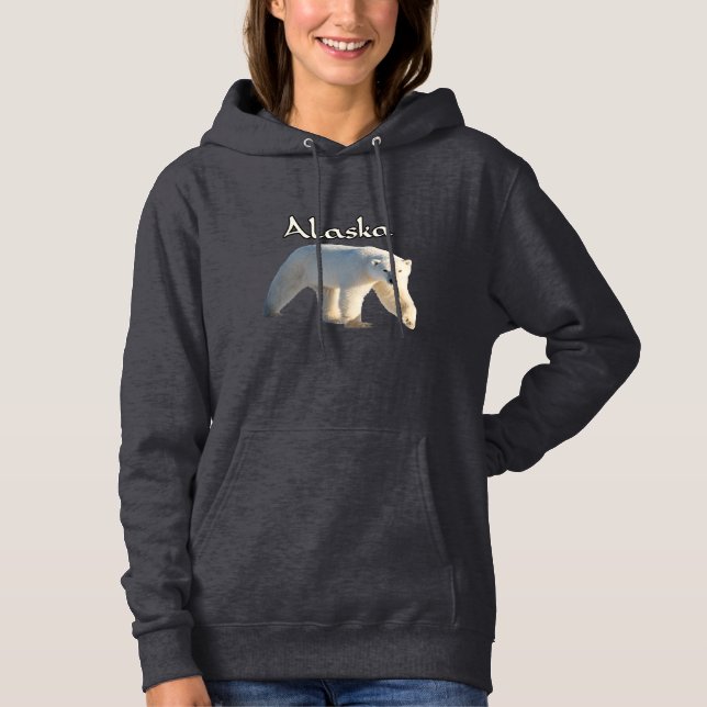 Alaska Wildlife Hooded Sweatshirt T Shirt (Framsida)