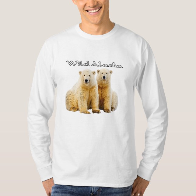 Alaska Wildlife Lång T-Shirt (Framsida)