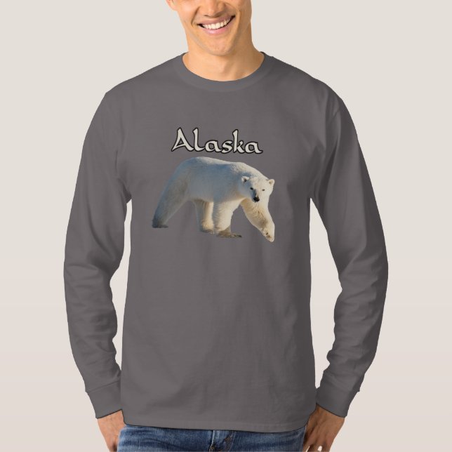 Alaska Wildlife Polar Bear Long T-Shirt (Framsida)