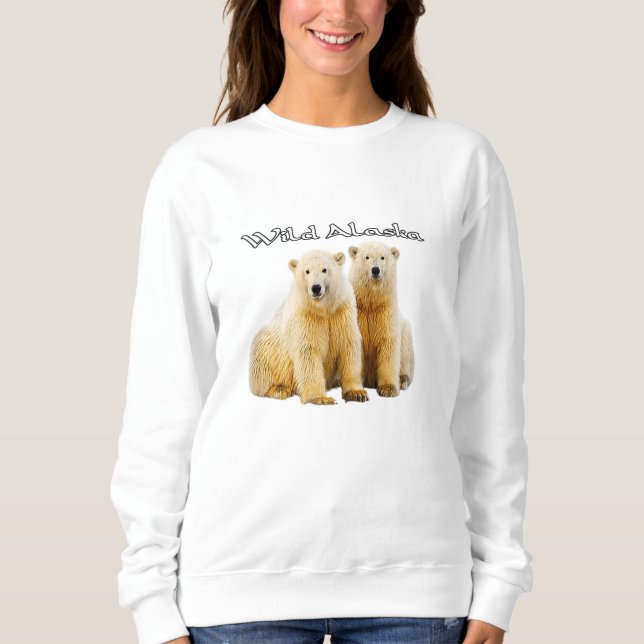 Alaska Wildlife Sweatshirt T Shirt (Framsida)
