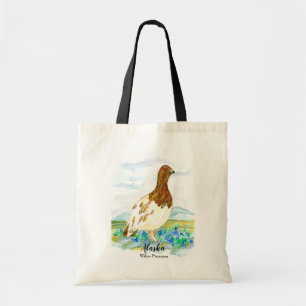 Alaska Wildlife Willow Ptarmigan Tundra Bird Art Tygkasse