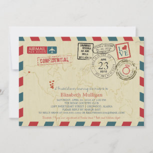Alaska World Traveler Airmail   Möhippa Inbjudningar