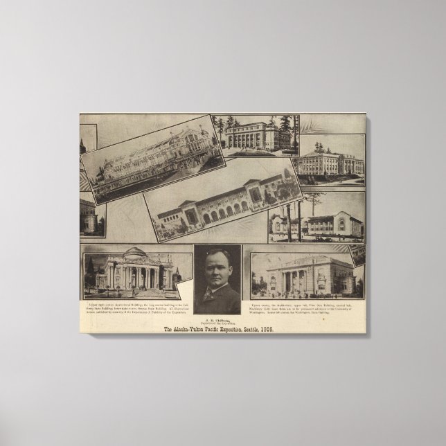 Alaska-Yukon Pacific Exposition, Seattle, 1909 Canvastryck (Framsida)