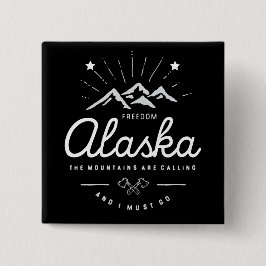 Alaskabergen säger att jag måste gå Mono Mörk Knapp