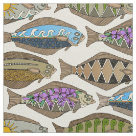 Alaskabo hälleflundrapärla tyg