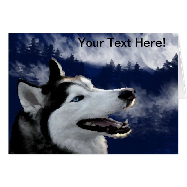 Alaskabo Huskys Hälsningskort (Framsidan Horizontal)