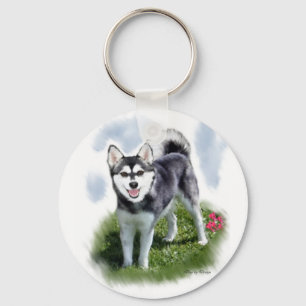 Alaskabo Klee Kai konst Nyckelring