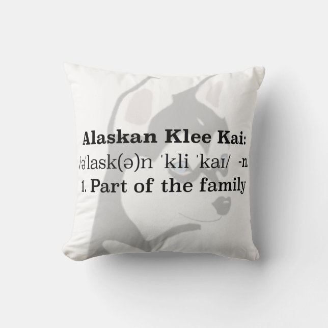 Alaskabo Klee Kai kudder Kudde (Framsida)