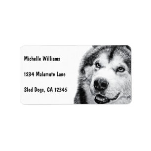 ALASKABO MALAMUTE ADRESSETIKETT