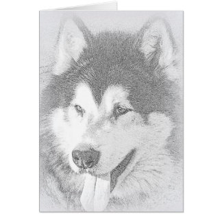 Alaskabo Malamute Hälsningskort