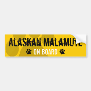 Alaskabo Malamute ombord Bildekal