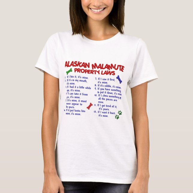 ALASKABO MALAMUTEegendomlagar 2 T-shirt (Framsida)