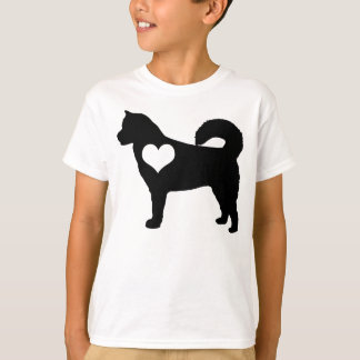 Alaskabo Malamutehjärta lurar T-tröja Tee Shirt