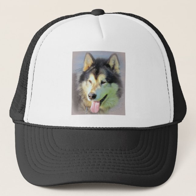 Alaskabo Malamutehund Truckerkeps (Framsida)