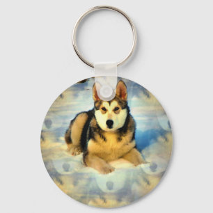 Alaskabo Malamutevalpar Keychain Nyckelring