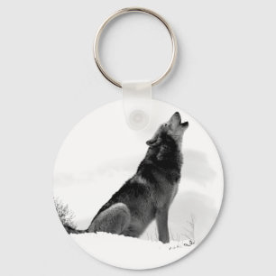 Alaskabo timmervarg Keychain Nyckelring