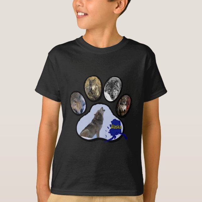 Alaskabo vargtasstryck tee (Framsida)