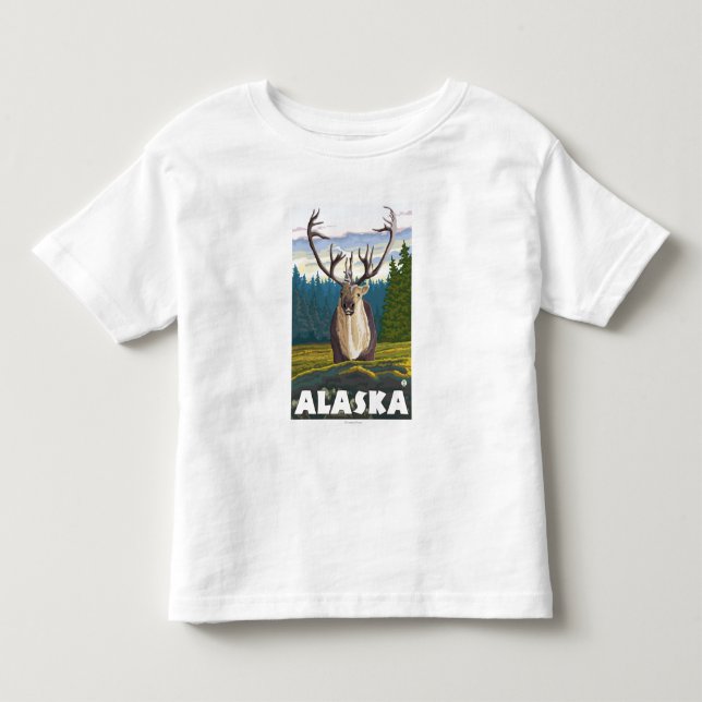 AlaskaCaribou i vildvintage resor Tröja (Framsida)