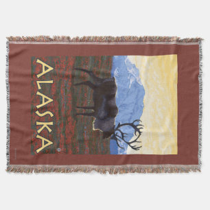 AlaskaCaribou vintage resoraffisch Filt